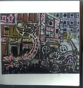Les Trottoirs de Jo'burg...mirage, dessins et croquis de Kiké
